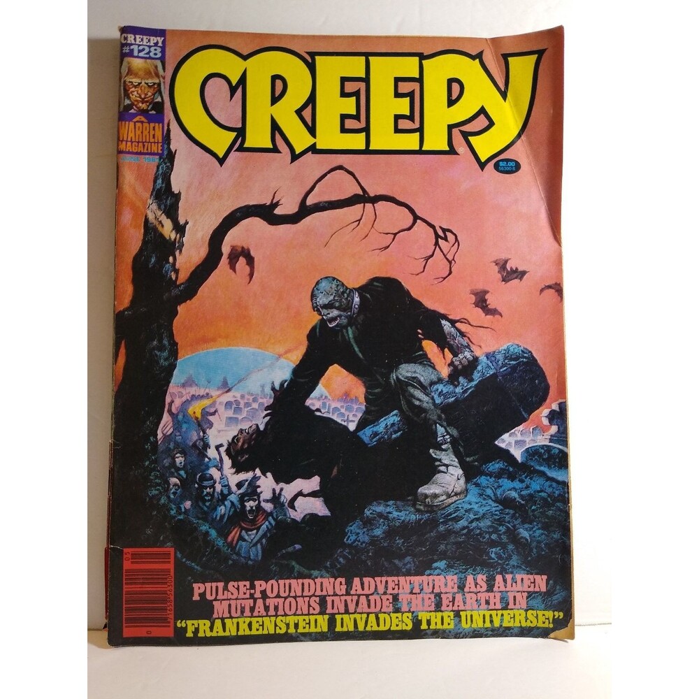 Creepy #128 Warren Magazine Comic Book 1981 Star Wars Falcon Toy Ad Monsters